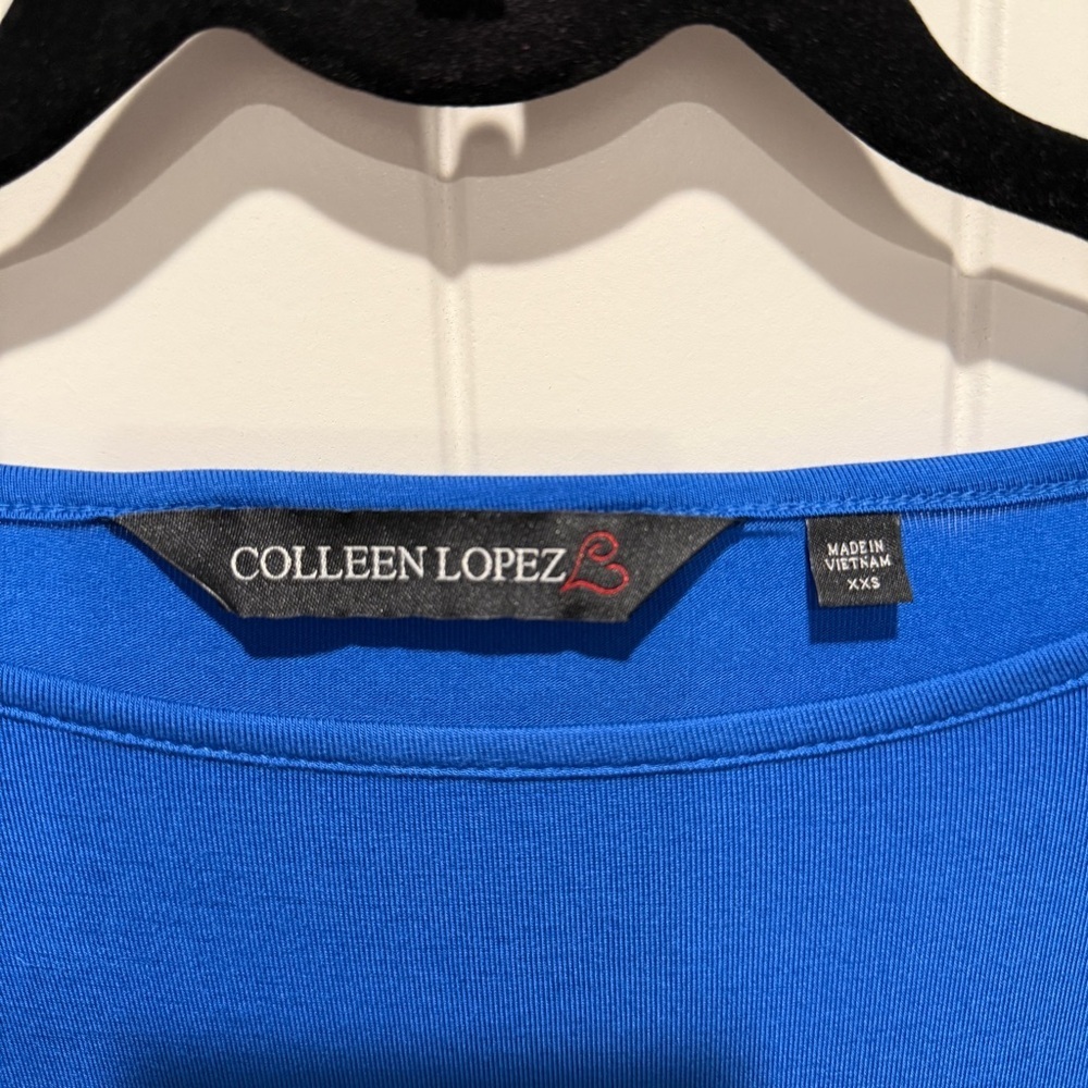 NEW Vibrant Royal Blue Tie-Front Blouse - Picture 3 of 5